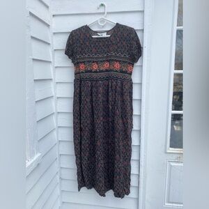 Vintage Betsy Lauren Floral Patterned Maxi Dress